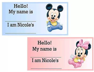 20 Baby Mickey Baby Minnie Baby Shower Favors Name Tags  • $7.99