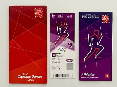 Ticket Guide & Wallet - ATHLETICS - 7th Aug 2012 Olympics London • £8.99