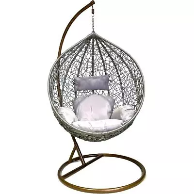 LARGE Grey - Hanging Egg Chair With Cushion • $474.05