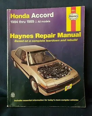 Haynes Repair Manual #42011 Honda  Accord 1984-1989 All Models Cars • $5.95