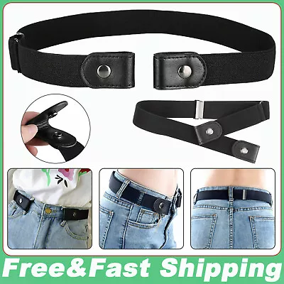 Buckle Free Elastic Invisible Waist Belt For Women Men For Jeans Shorts Pants US • $6.40