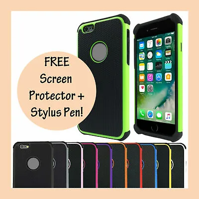 $5.95 • Buy Shockproof Heavy Duty Armor Shock Proof Case Cover For Apple IPhone 7 & 7 Plus