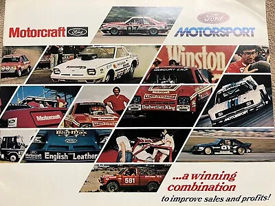 Original VINTAGE 1982 Ford Motorcraft Racing Brochure Drag IMSA Off-Road Rally • $40