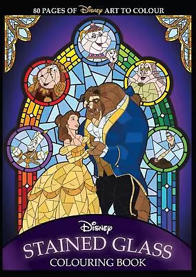 Disney: Stained Glass Adult Colouring Book (English) Paperback Book • $17.94