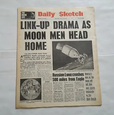DAILY SKETCH Newspaper 22 JULY 1969 - APOLLO 11 Etc • £11.99