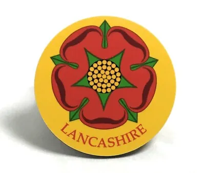 £3.99 • Buy Round Single Coaster – Lancashire County Rose Flag - Unique - Made In UK