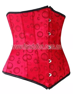 Real Quality RED CORSET @Size 10  Sexy Pirate Gypsy Wench Mardi Gras Bubble • $20.95