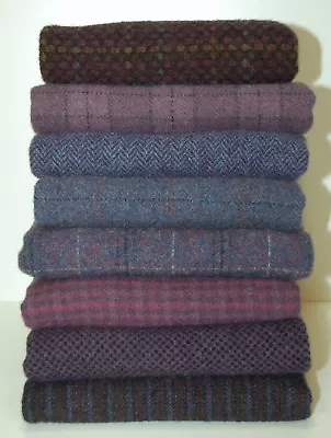 HAND DYED RUG HOOKING WOOL Mill-Dyed ~  SHOWER ME PURPLES  (8-pc. Combo) • $26.95