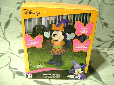 Minnie Mouse Halloween Dress 3.5 Ft Airblown Inflatable Gemmy Disney Witch • $24.99