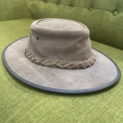 Barmah Australian Hat Leather Collapsible Squishy Small Adult Large Child • $35