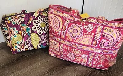 Vera Bradley Rare Retired Patterns Lot Of 2 Bags 1 DUFFEL AND 1 TOTE  • $25