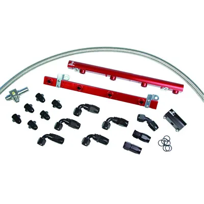 Aeromotive Fuel Rail Kit 14119; Red Anodized For 98-04 Mustang GT 4.6L MOD • $803.92