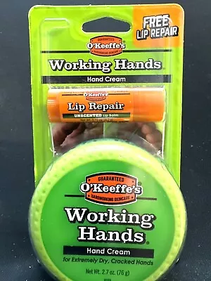 Okeeffes Working Hands Cream 2.7oz & Unscented Lip Repair 0.15oz • $14.98