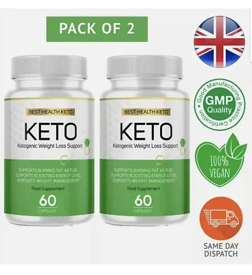 £7.99 • Buy Best Health Keto Ketogenic Weight Loss Supplement - 120 Capsules - 2 Months!
