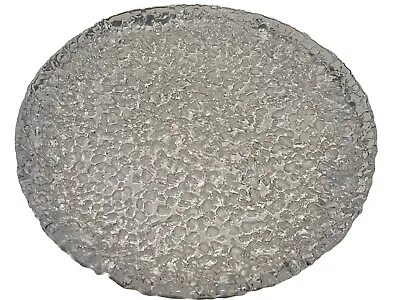 Vintage MCM Pebble Art Glass Plate Textured Platter 8 1/2  Across • $60