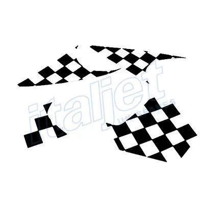 $45.74 • Buy Italjet Dragster 50/125/180 Black Chequered Flag Decal Sticker Kit