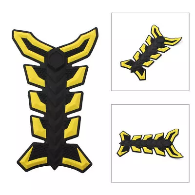 Motorcycle Gas Fuel Oil Tank Pad Fish Bone 3D Decal Sticker Protector PR Yellow • $11.19