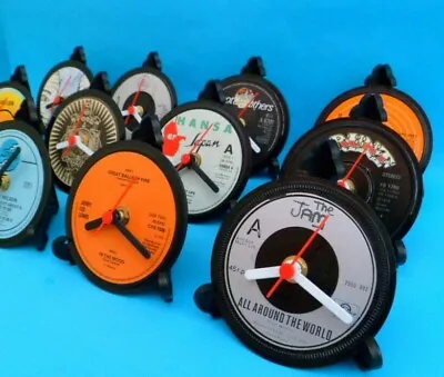 Upcycled Vinyl Record DESK CLOCKS Each Made From An Actual Vinyl Record LIST J • £19.85