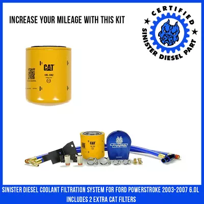 Sinister Diesel Coolant Filtration System For Ford Powerstroke 2003-2007 6.0L • $239.99