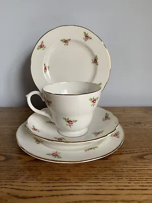 Pall Mall Ware Pink Rose Cup Saucer & 2 Side Plates • £9.99