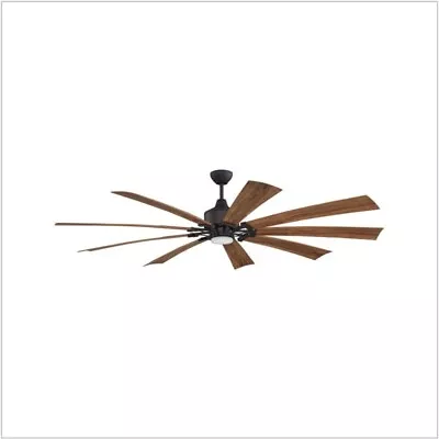 Craftmade 70  Eastwood Espresso Finish DC Remote 9 Blade LED Outdoor Ceiling Fan • $758