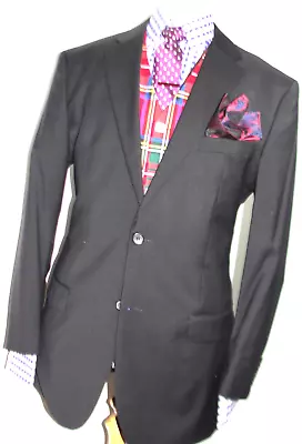 Authentic Mens D&g Dolce Gabbana Italian Black  Slim Fit Suit Jacket 46r • £95