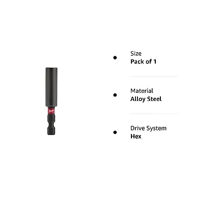 Milwaukee Shockwave Impact Duty Magnetic 1/4  Hex Screwdriver Bit Holder • £7.89