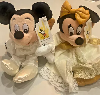 Disney Store Mickey And Minnie Mouse Angel Set Of 2 Plush 8” New With Tags • $37