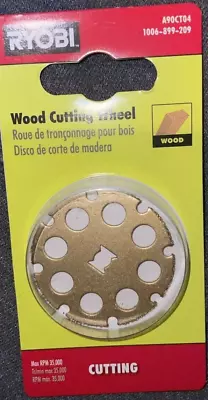 Ryobi Rotary Tool Wood Cutting Wheel (For Wood) - A90CT04                 SB18 • $5.49