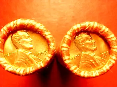 1959-p / 1959-d Obw Lincoln Memorial Penny Rolls Gem+ Bu Cents Uncirculated • $19.99