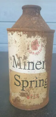 Vintage Mineral Spring Cone Top Beer Can  Mineral Point Wisconsin • $10.99