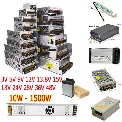 3V/5V/9V/12V/13.8V~48V 10W~3500W DC Regulated Switching Power Supply • £70.39