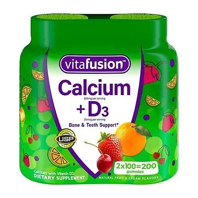 Vitafusion Calcium + D3 Gummies 200 Ct • $45