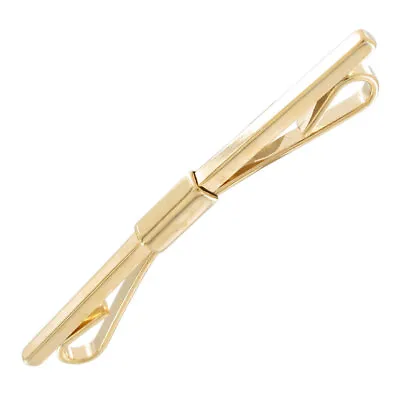 Large Mens Collar Clip Bar Yellow Gold Tone Vintage 2 3/8  • $14.99