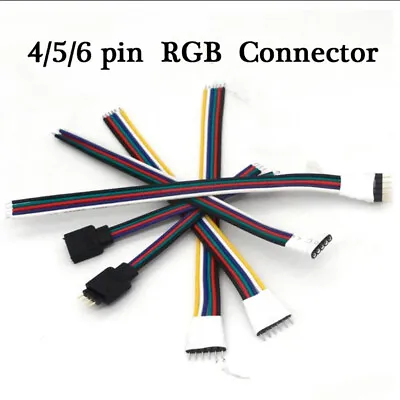 £2.03 • Buy 4pin 5pin 6pin LED Connector Male Female Cable Wire For 5050 RGB CCT RGBW Strip