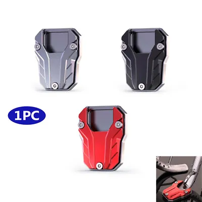 $20.39 • Buy Universal Motorcycle Aluminum Side Stand Foot Plate Base Kickstand Extension Pad