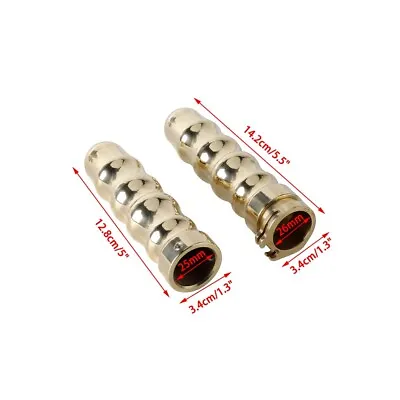 Brass Hand Grip Left & Right For Motorcycle 1  25mm Standard Handlebar Universal • $66.26