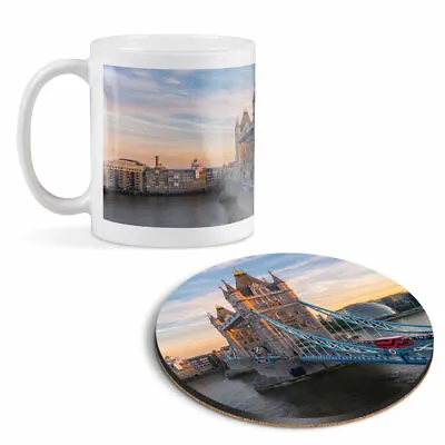 Mug & Round Coaster Set - Tower Bridge London England UK Britain #24317 • £9.99