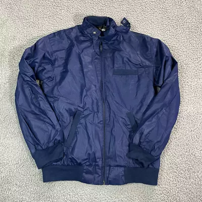 Vintage Mario St. Victore Men’s Jacket Full Zip Windbreaker Navy Blue Small • $26