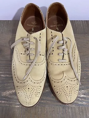 POLO RALPH LAUREN Made In England 10A Ivory & Leather SHOES • $99