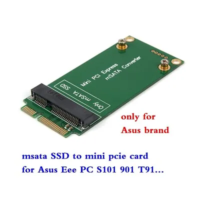 3x5cm MSATA To 3x7cm Mini PCI-E SATA SSD Adapter For Asus Eee PC S101 901 T91 • $7.80