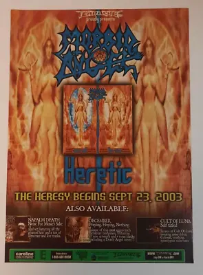 MORBID ANGEL ~  Heretic  ~ Vintage Magazine Print/Promo Ad 2003 Death Metal • $9.95