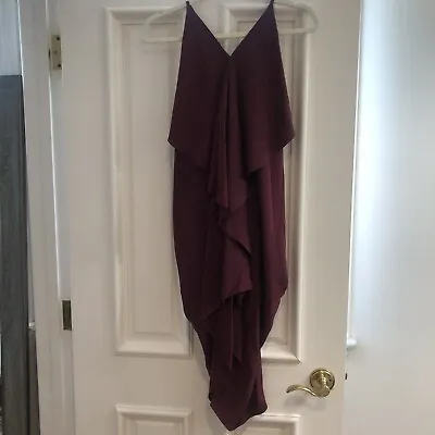 Mason Maroon 100% Silk Dress Size 4 • $39.99