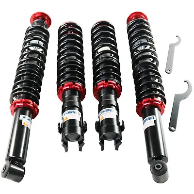 Red Coilovers Kit Coil Spring Struts Shocks For VW MK2 MK3 Cabrio Corrado Golf • $209.99