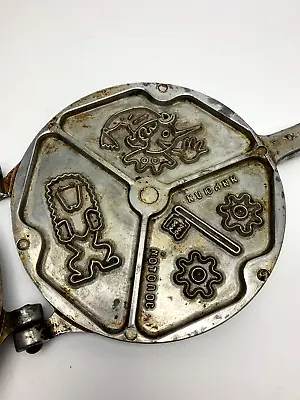 Soviet Metal Mold Form Ussr Pastry Sweet Maker Buratino Golden Key Walnut Pan • $25.65