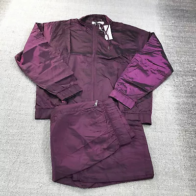 Sergio Tacchini Iridescent Tracksuit Mens Large Jacket Pants Grape Vine A3234 • $118.22