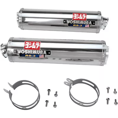 Yoshimura RS-3 Dual Stainless Street Series Bolt-On Exhaust Mufflers (R149SO) • $759