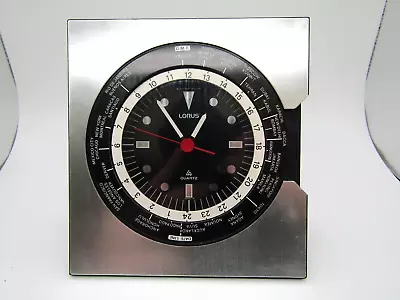 Vintage Rare Lorus By Seiko GMT World Time Cal 28502E LQZ101 Mantel Shelf Clock • $99.99