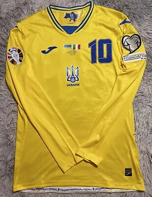 UKRAINE NATIONAL TEAM MATCH ISSUE WORN JERSEY Mudryk 10 SHAKHTAR Chelsea Italy • $477.61