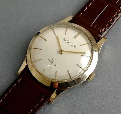 JAEGER LECOULTRE 14K Solid Gold Gents Vintage Watch 1953 • £1050